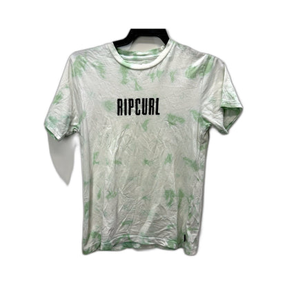 Rip Curl Boys Green Tie-Dye Cotton T-Shirt, Soft Fabric, Sizes 10/S