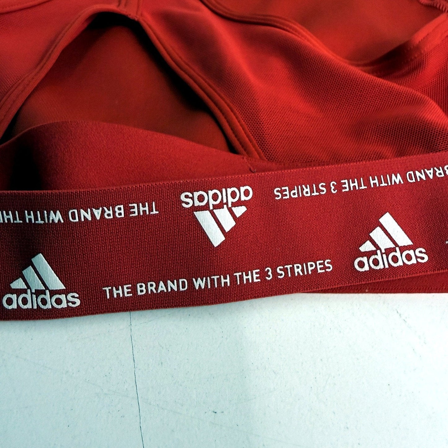 adidas Womens Recycled Polyester Sports Bra for Medium A-C Cup in Red Size M