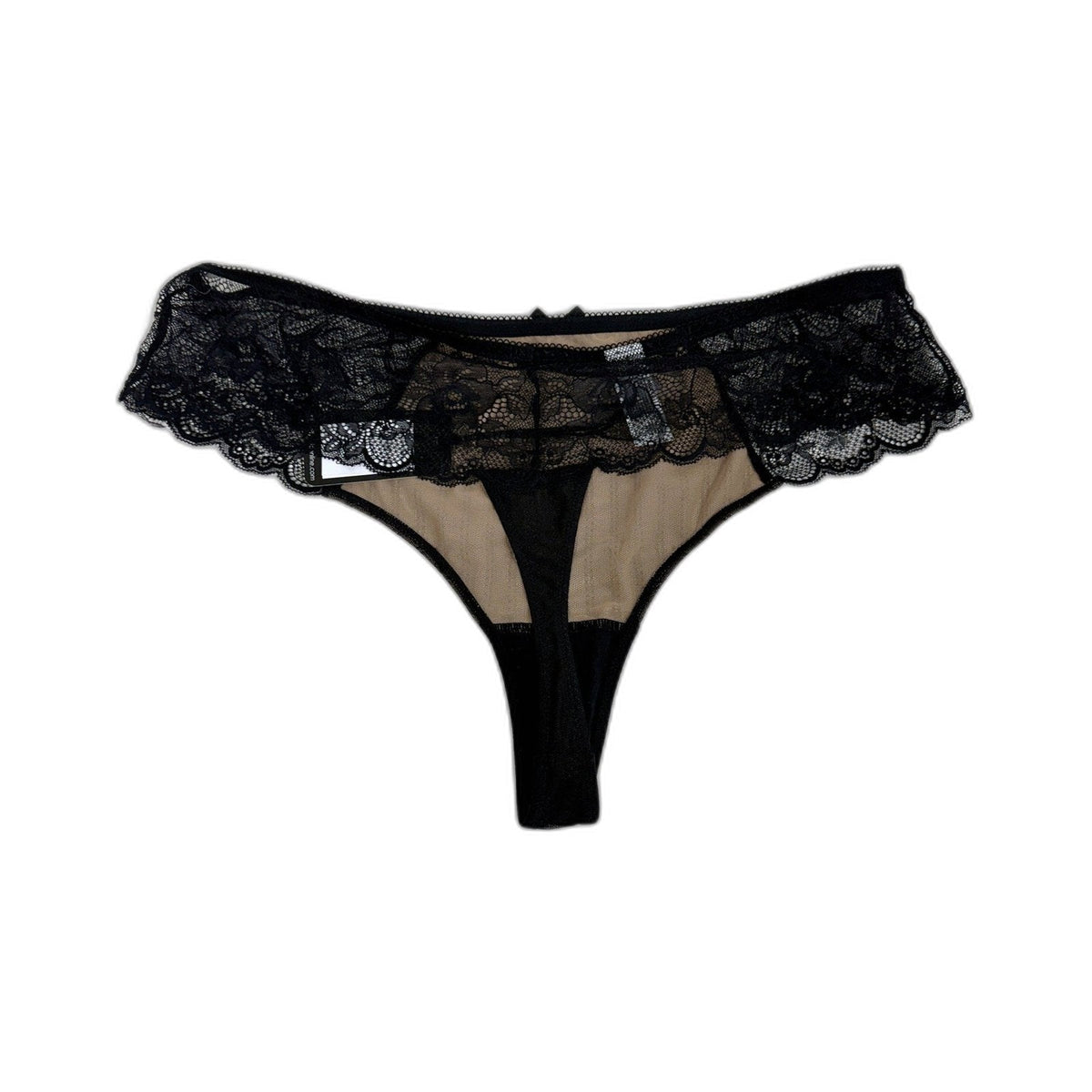 City Chic Boudoir Lingerie 2 Piece Set Womens in Black Lace Mesh, Size M NEW