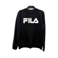 Fila Womens Black Pullover Sweatshirt - Comfortable Cotton Blend, Size S