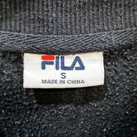 Fila Womens Black Pullover Sweatshirt - Comfortable Cotton Blend, Size S