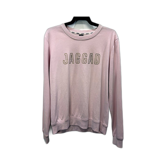Jaggad Womens Light Pink Pullover Sweatshirt Comfortable Casual Size M