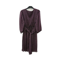 Caroline Morgan Womens Floral Print Puff Sleeve Smocked Waist Dress Size 14