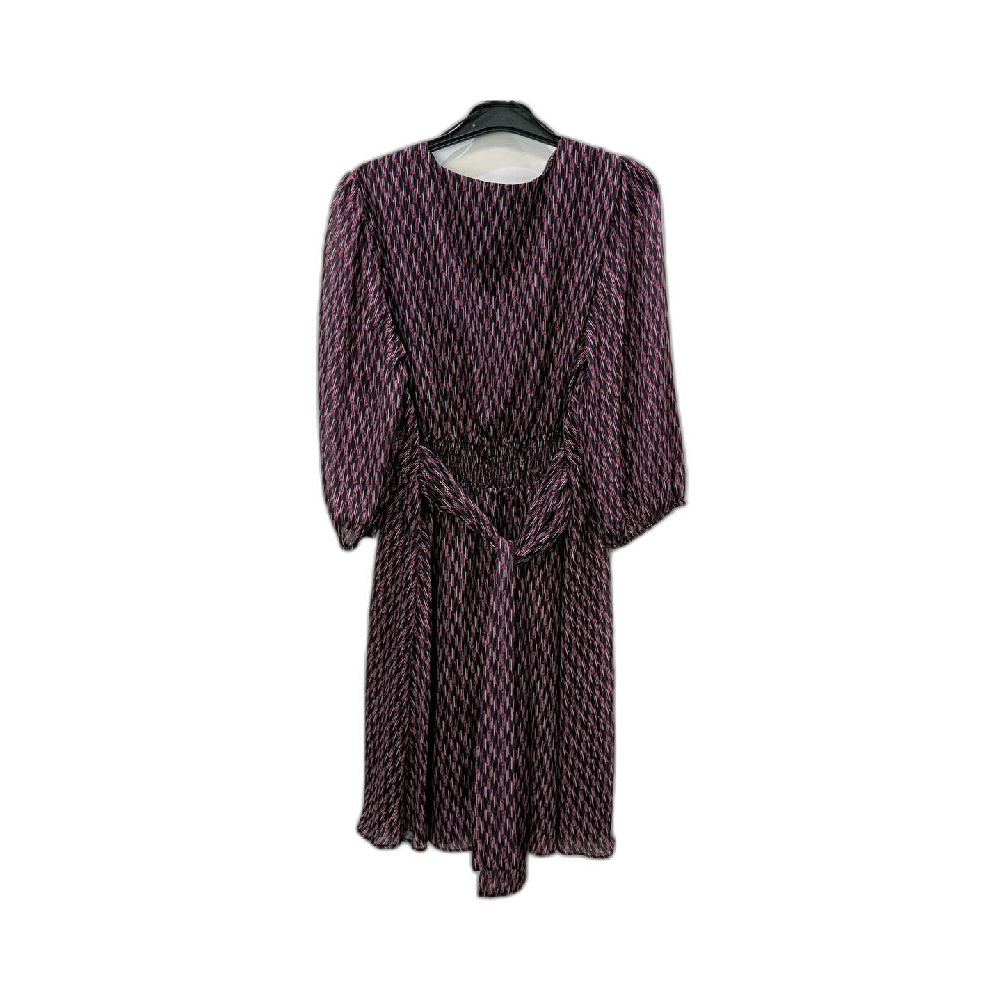 Caroline Morgan Womens Floral Print Puff Sleeve Smocked Waist Dress Size 14