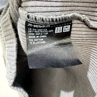 Uniqlo Womens Ribbed Tank Top in Gray, Soft Stretchy Knit, Size Small