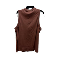 & Me Womens Ribbed Knit Pullover Tank Top in Brown by , Size 18