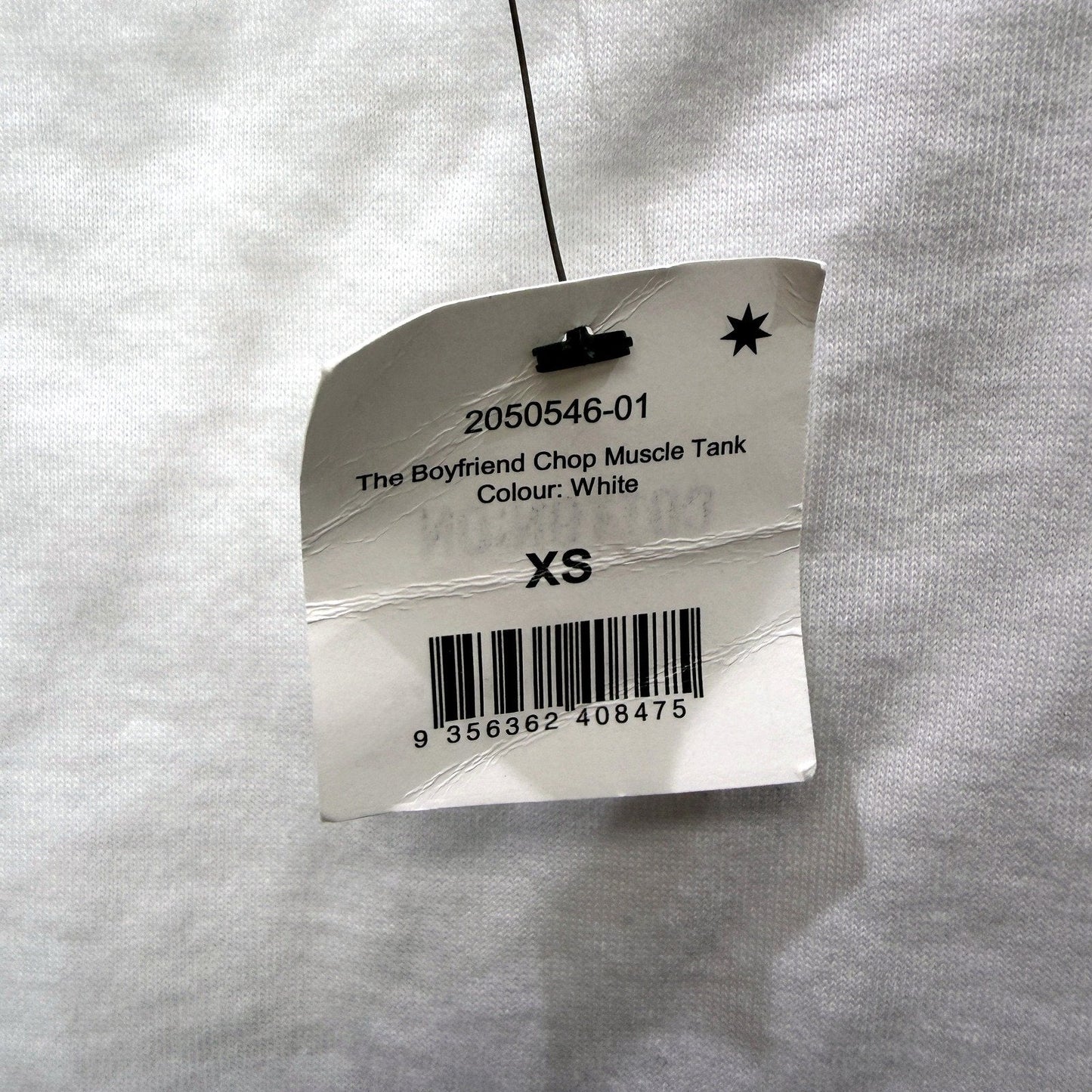 Cotton-on Womens Boyfriend Chop Muscle Tank White Sleeveless Crop Top Size NEW