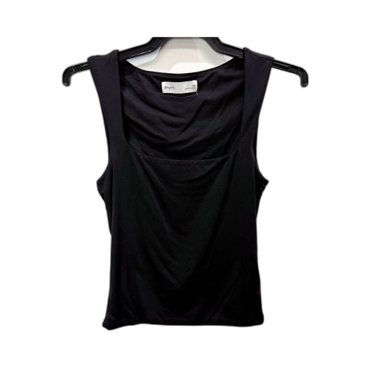 Supre Womens Sleeveless Draped Neck Cropped Tank Top in Black, Size 2XS