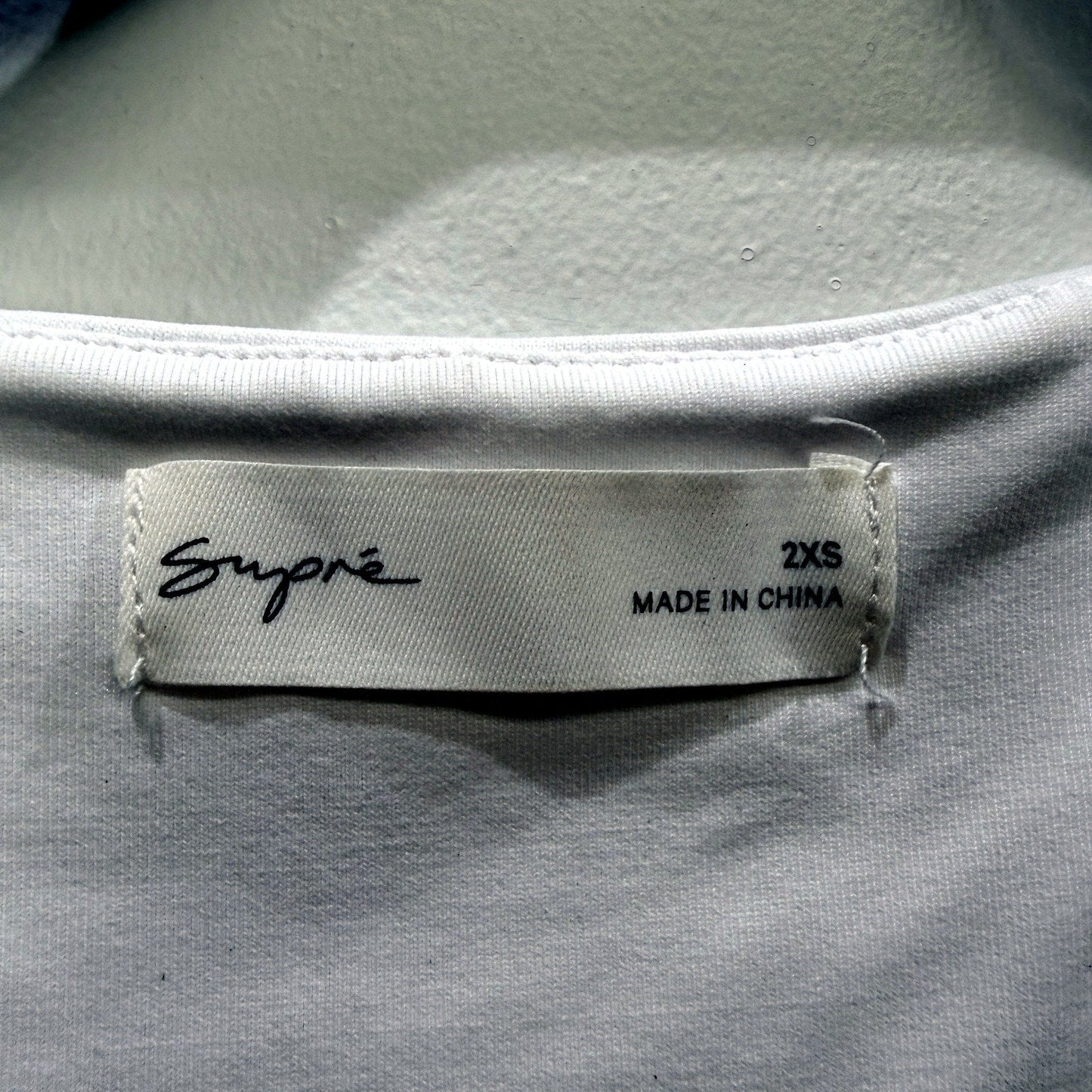 Supre Womens Soft Cotton Pullover Sweatshirt in White, Size 2XS