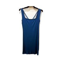 NA-KD Womens Ribbed Backless Singlet Dress in Blue, Size M