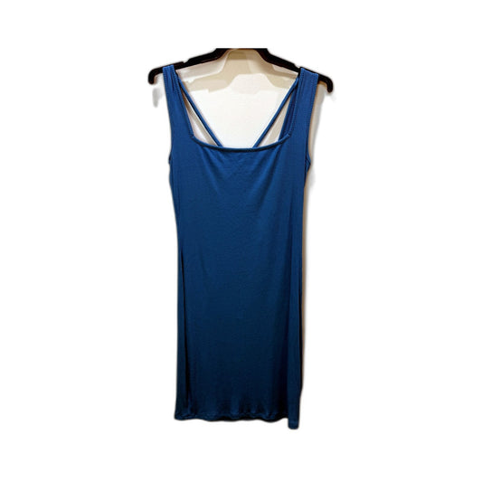 NA-KD Womens Ribbed Backless Singlet Dress in Blue, Size M