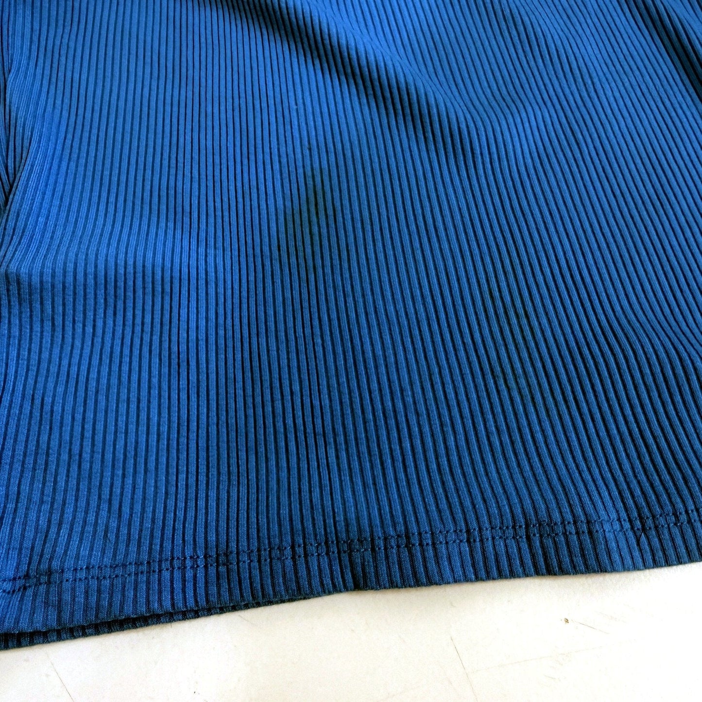 NA-KD Womens Ribbed Backless Singlet Dress in Blue, Size M
