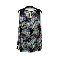 City Chic Womens Floral Print Sleeveless Tank Top in Multi Color Sz XL