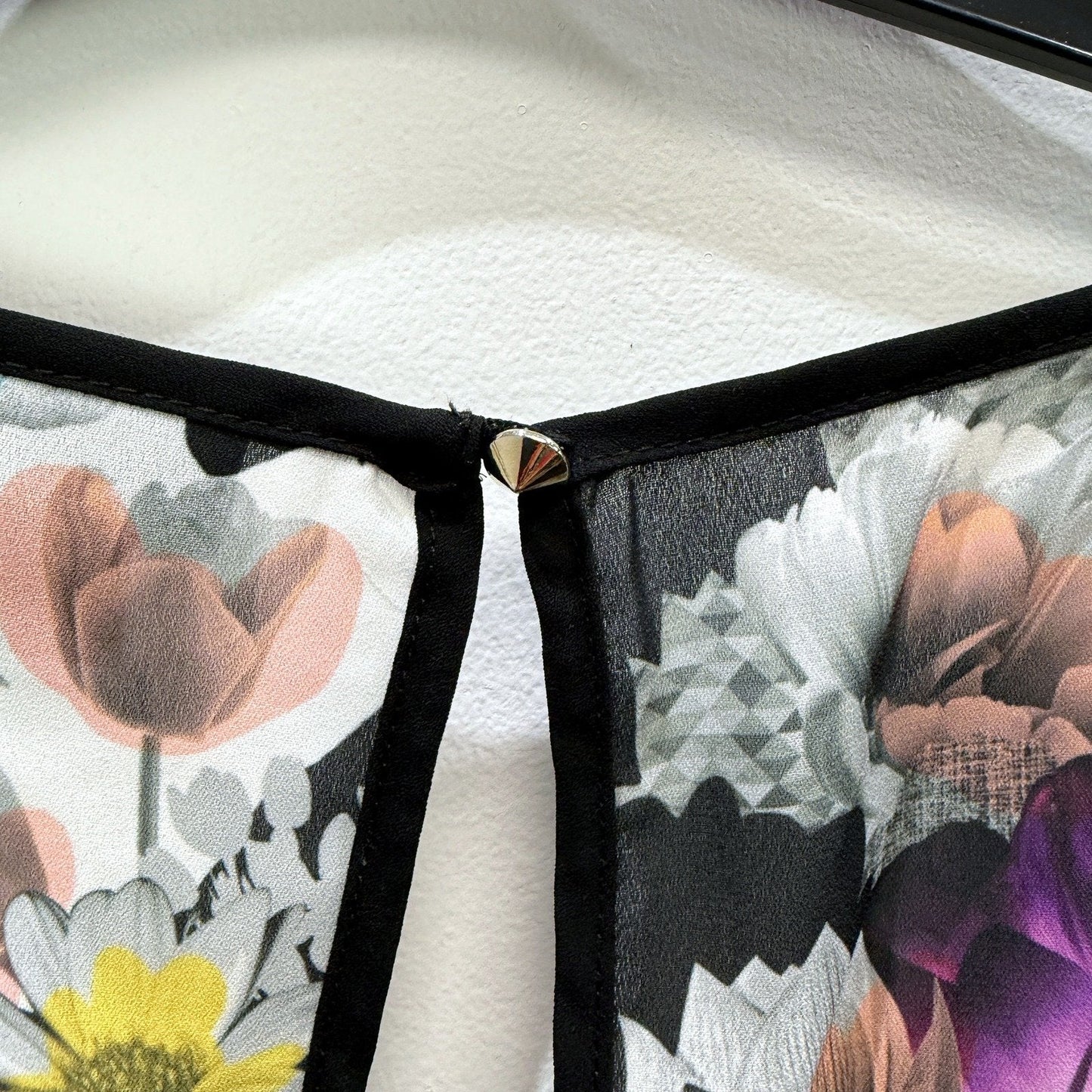 City Chic Womens Floral Print Sleeveless Tank Top in Multi Color Sz XL
