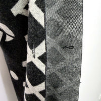 Vangelica Womens Soft Knit Poncho Sweater in Black and Gray for S/M