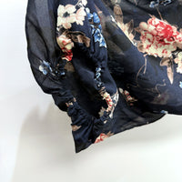 City Chic Womens Maxi Elodie Floral Print Wrap Dress Navy Bluebell Size XXL NEW
