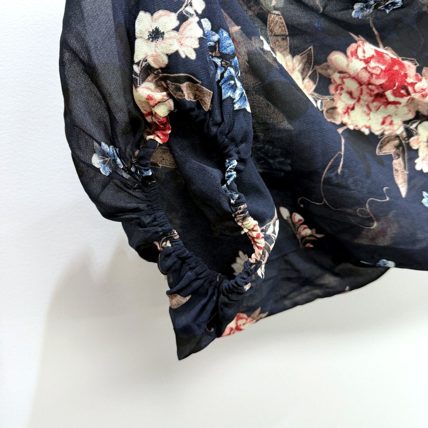 City Chic Womens Maxi Elodie Floral Print Wrap Dress Navy Bluebell Size XXL NEW