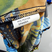 Frank Lyman Design Womens Printed T-Shirt Dress Polyester Multi Color Size 10