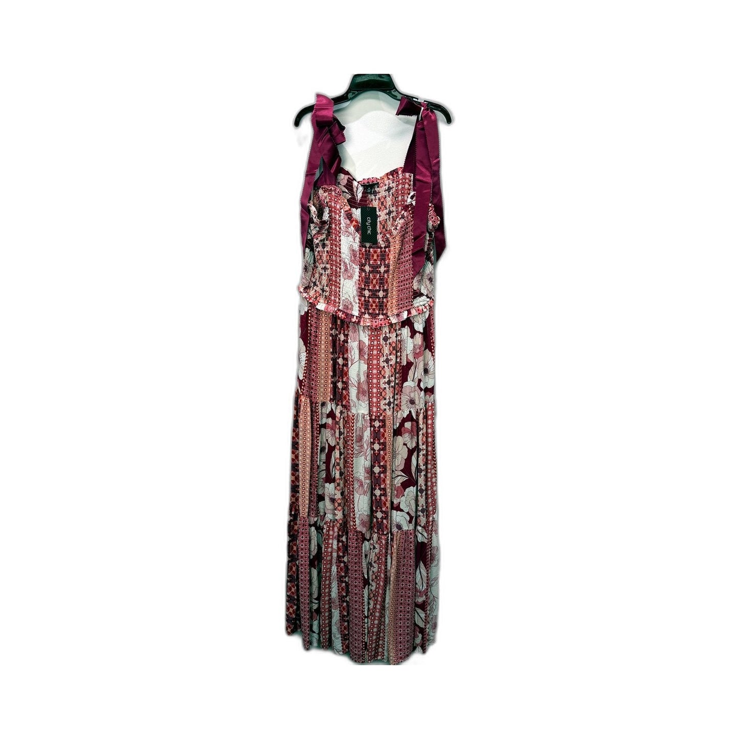 City Chic Womens Cosmopolitan P Floral Maxi Dress in Multi Color & Size M NEW