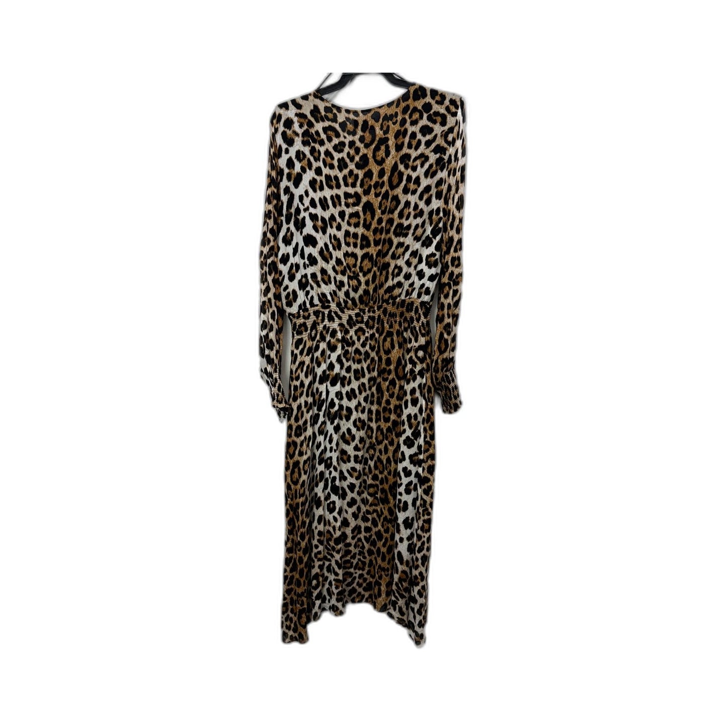Witchers Womens Leopard Print Tie Waist Dress Viscose Polyester Size 14