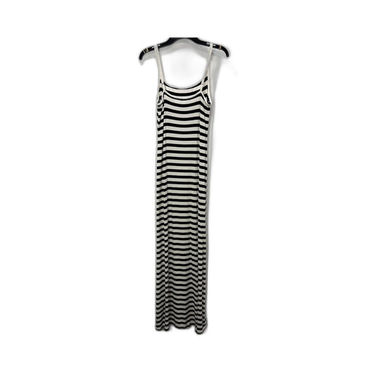 Divided Womens Striped Maxi Dress - Sleeveless Black and White, Size M