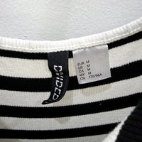 Divided Womens Striped Maxi Dress - Sleeveless Black and White, Size M