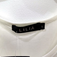 Lilia Womens Pleated Pullover Dress Long Sleeve Cinched Waist White Size S NEW