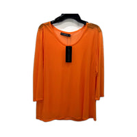 Eversun Womens Mesh Shear Shirt Pullover Sweatshirt in Orange Size 10 NEW