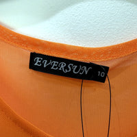 Eversun Womens Mesh Shear Shirt Pullover Sweatshirt in Orange Size 10 NEW
