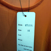 Eversun Womens Mesh Shear Shirt Pullover Sweatshirt in Orange Size 10 NEW