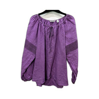 Country Road Womens Purple Peasant Blouse Size 16 - Relaxed Boho Style