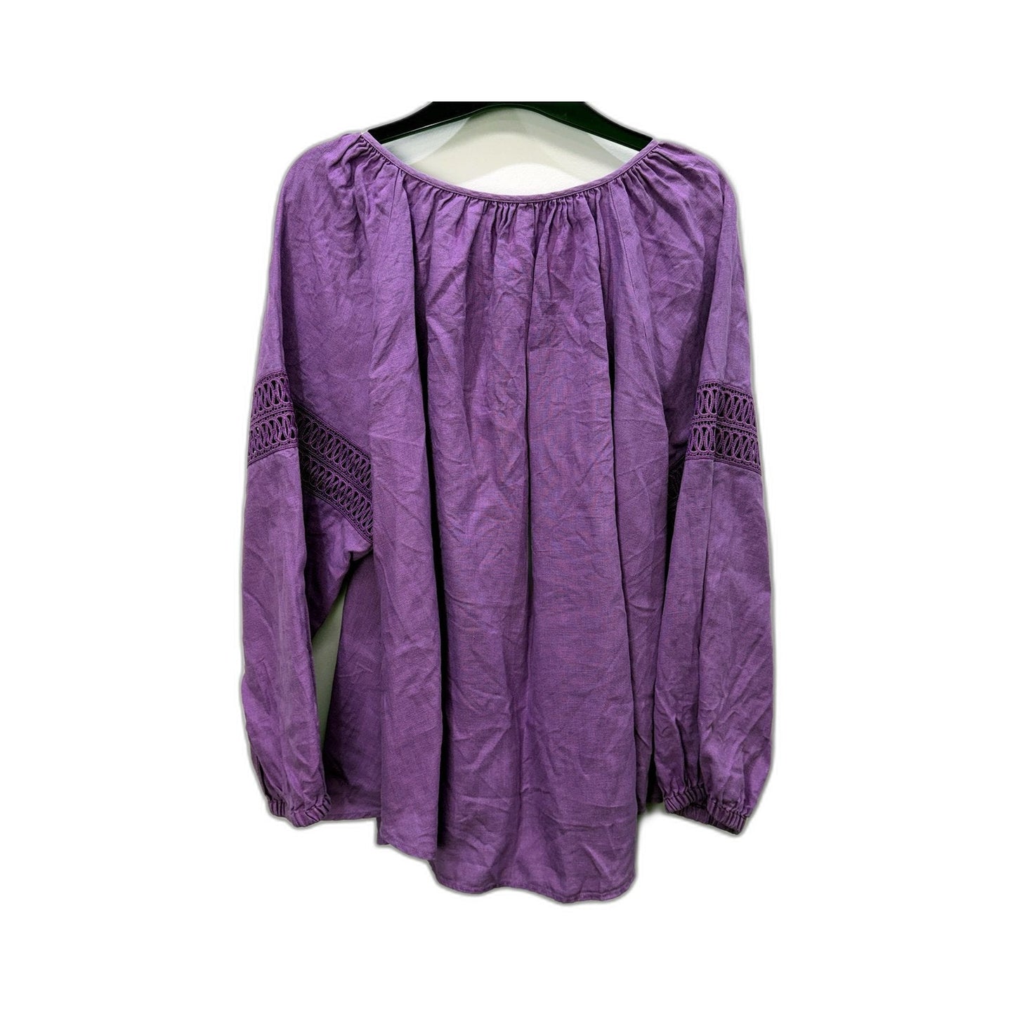 Country Road Womens Purple Peasant Blouse Size 16 - Relaxed Boho Style