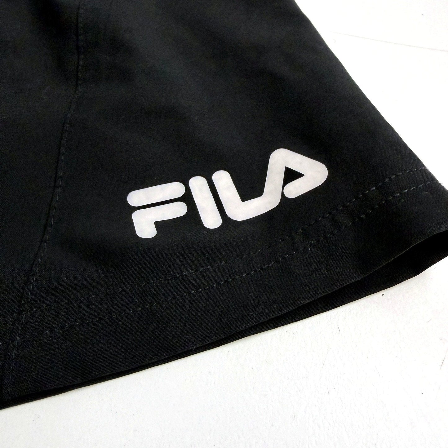 Fila Mens Athletic Gym Workout Shorts in Black 3XL Size
