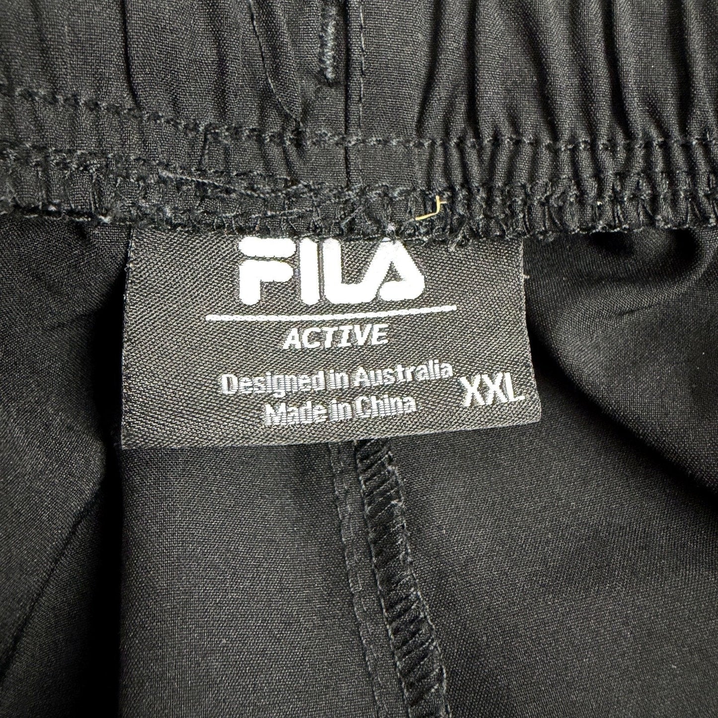 Fila Mens Athletic Gym Workout Shorts in Black XXL Size