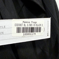 Vine Apparel Womens Loose Flowy Ness Top Blouse in Black, Size S NEW