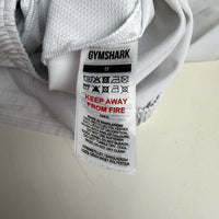 Gymshark Mens Athletic Shorts White Lightweight Breathable Workout Size M