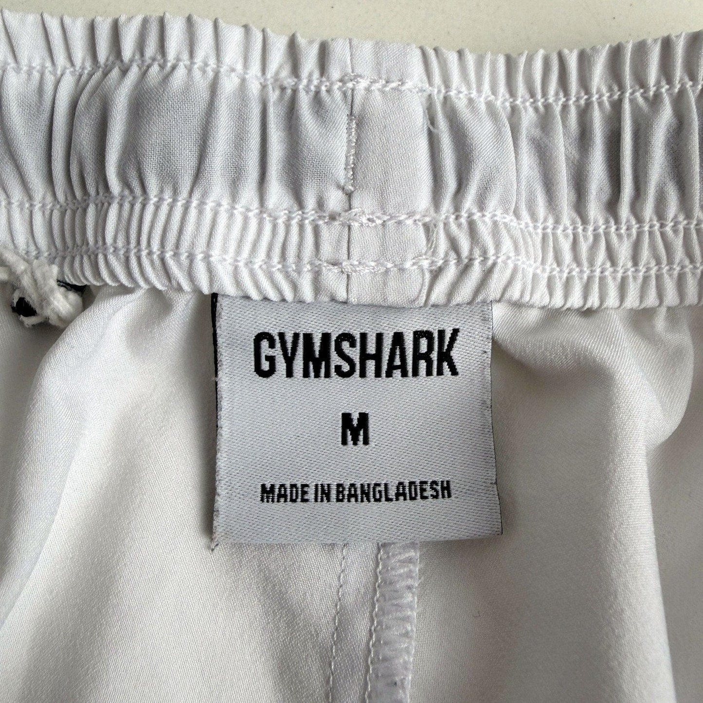 Gymshark Mens Athletic Shorts White Lightweight Breathable Workout Size M