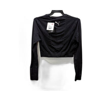 Puma Womens evoKNIT Seamless Long Sleeve Crop Top in Black, Size S NEW