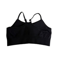 Elite Eleven Black Padded Sports Bra for Women - Activewear XS Size