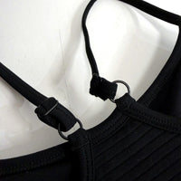 Elite Eleven Black Padded Sports Bra for Women - Activewear XS Size