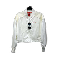 Nike Womens Lightweight Mesh Windbreaker Jacket in White, Size M NEW