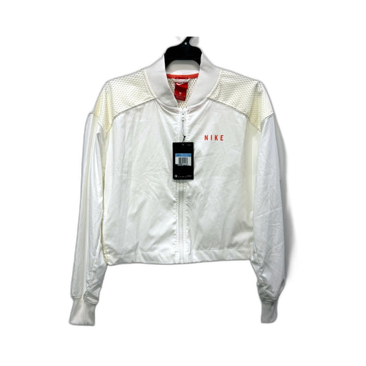 Nike Womens Lightweight Mesh Windbreaker Jacket in White, Size M NEW