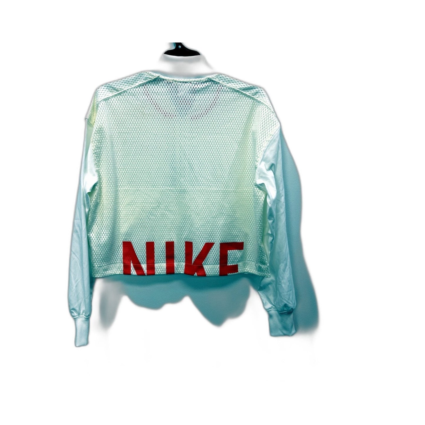 Nike Womens Lightweight Mesh Windbreaker Jacket in White, Size M NEW