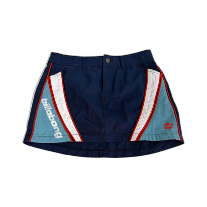 Billabong Womens Navy Blue Striped Cotton Denim Skirt, Size M