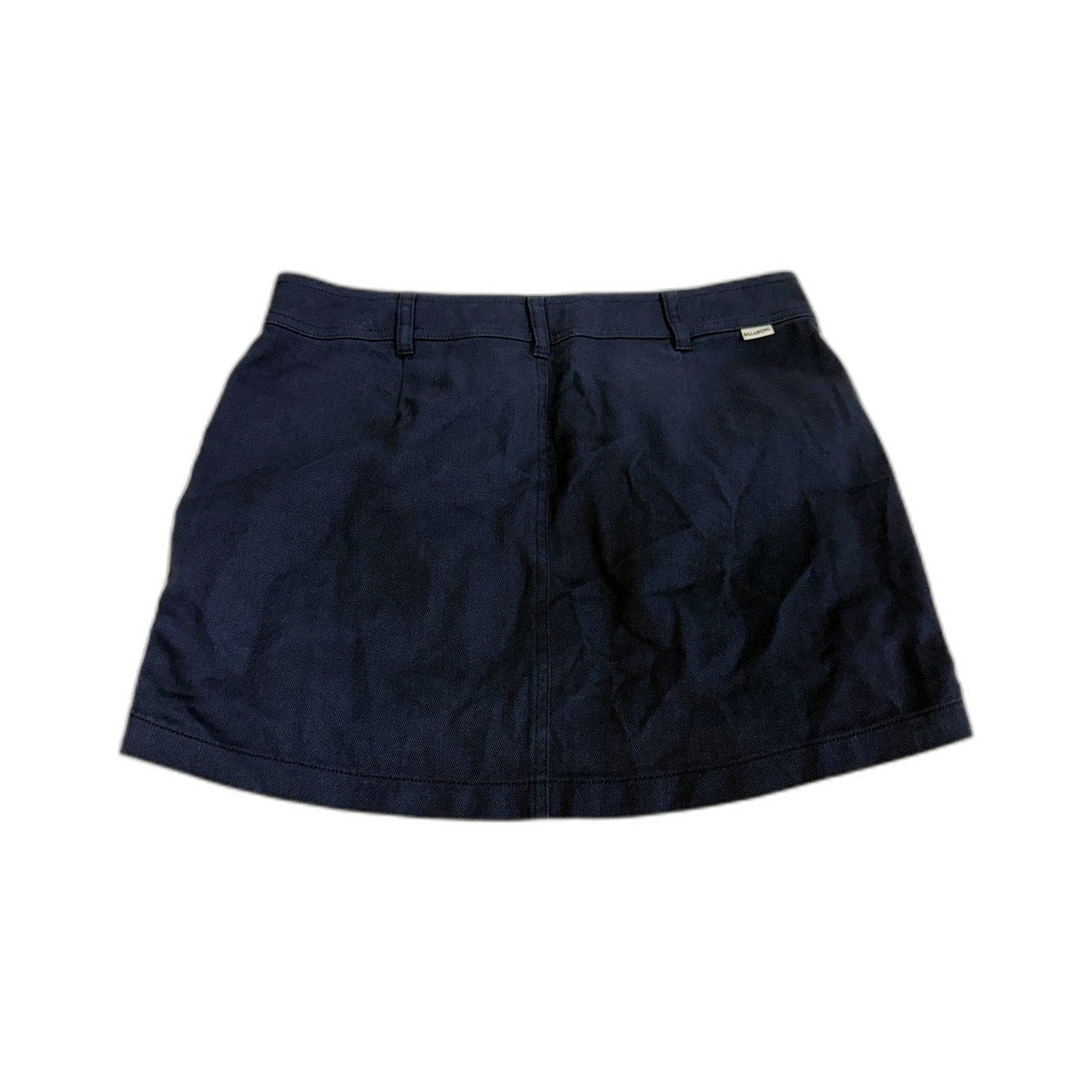 Billabong Womens Navy Blue Striped Cotton Denim Skirt, Size M