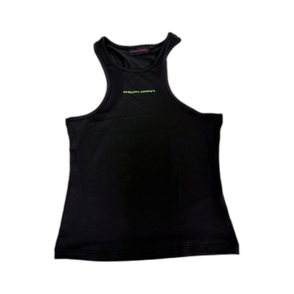 Neon Hart Womens Pullover Tank Top Black Lightweight Workout Gym Size Small NEW