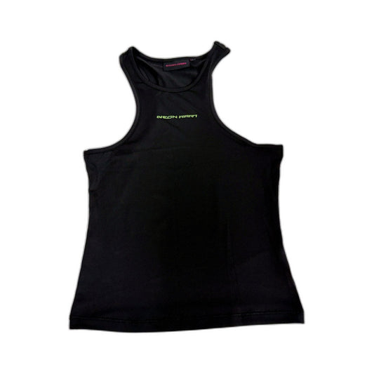 Neon Hart Womens Pullover Tank Top Black Lightweight Workout Gym Size Small NEW