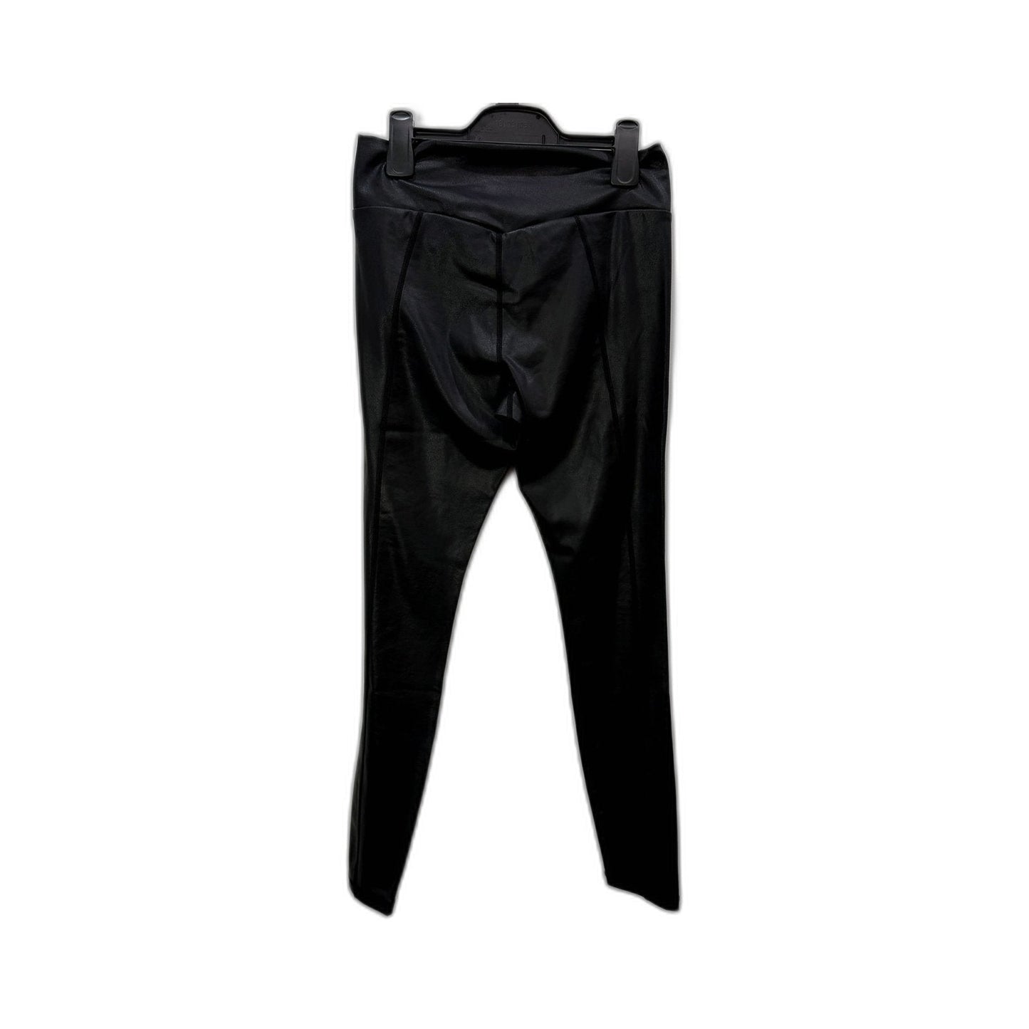 Bfree Womens Faux Leather Look Leggings Stretchy Spandex Athletic Black NEW