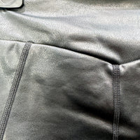 Bfree Womens Faux Leather Look Leggings Stretchy Spandex Athletic Black NEW