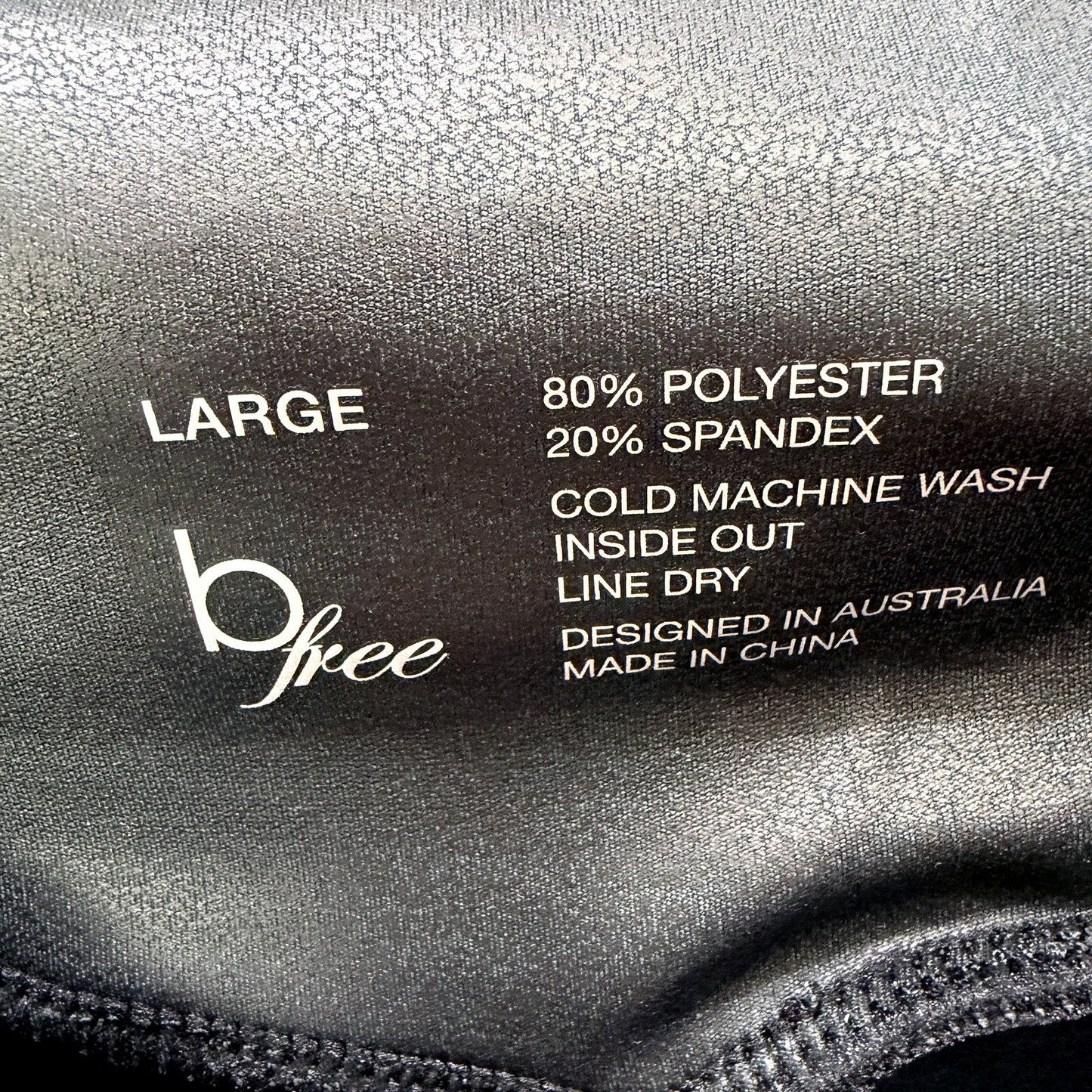 Bfree Womens Faux Leather Look Leggings Stretchy Spandex Athletic Black NEW